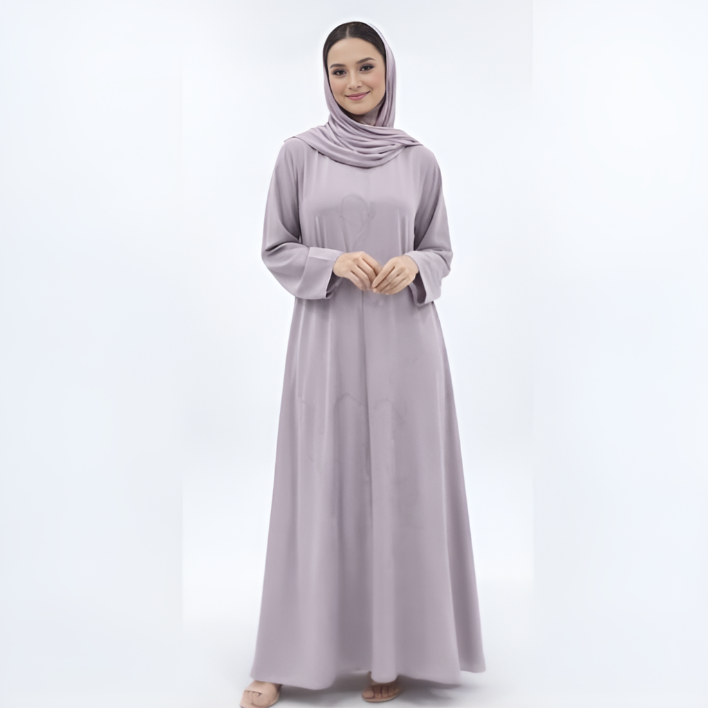 Abaya Lilas Poudré + Voile