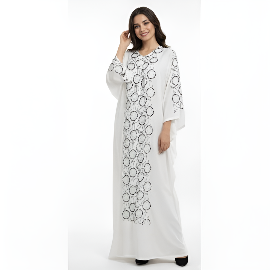 Abaya Lumière Couleur Blanc Perle