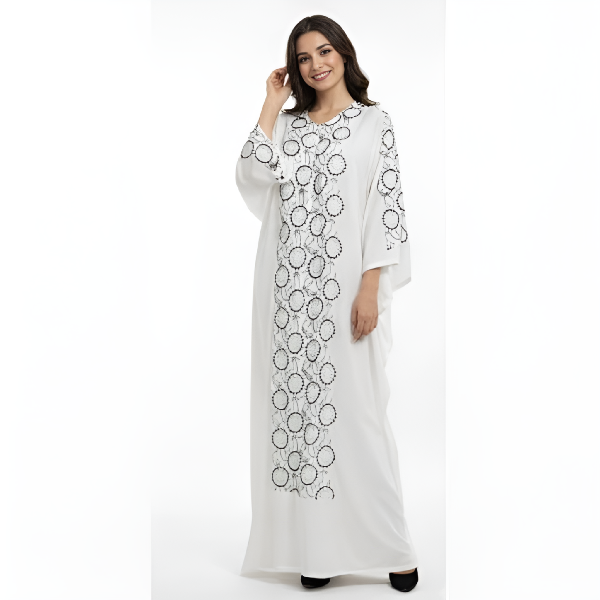 Abaya Lumière Couleur Blanc Perle