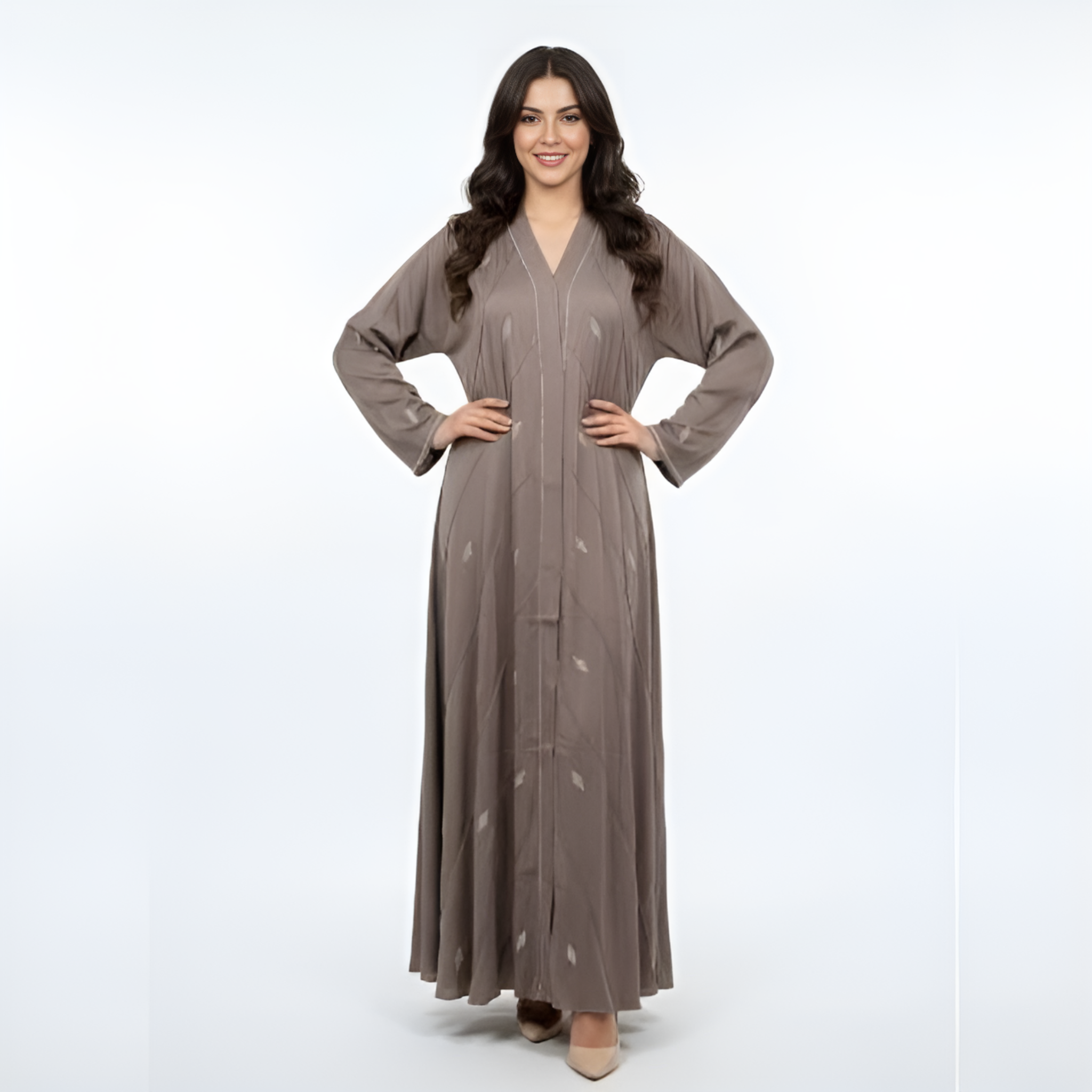 Abaya Etoile couleur Taupe