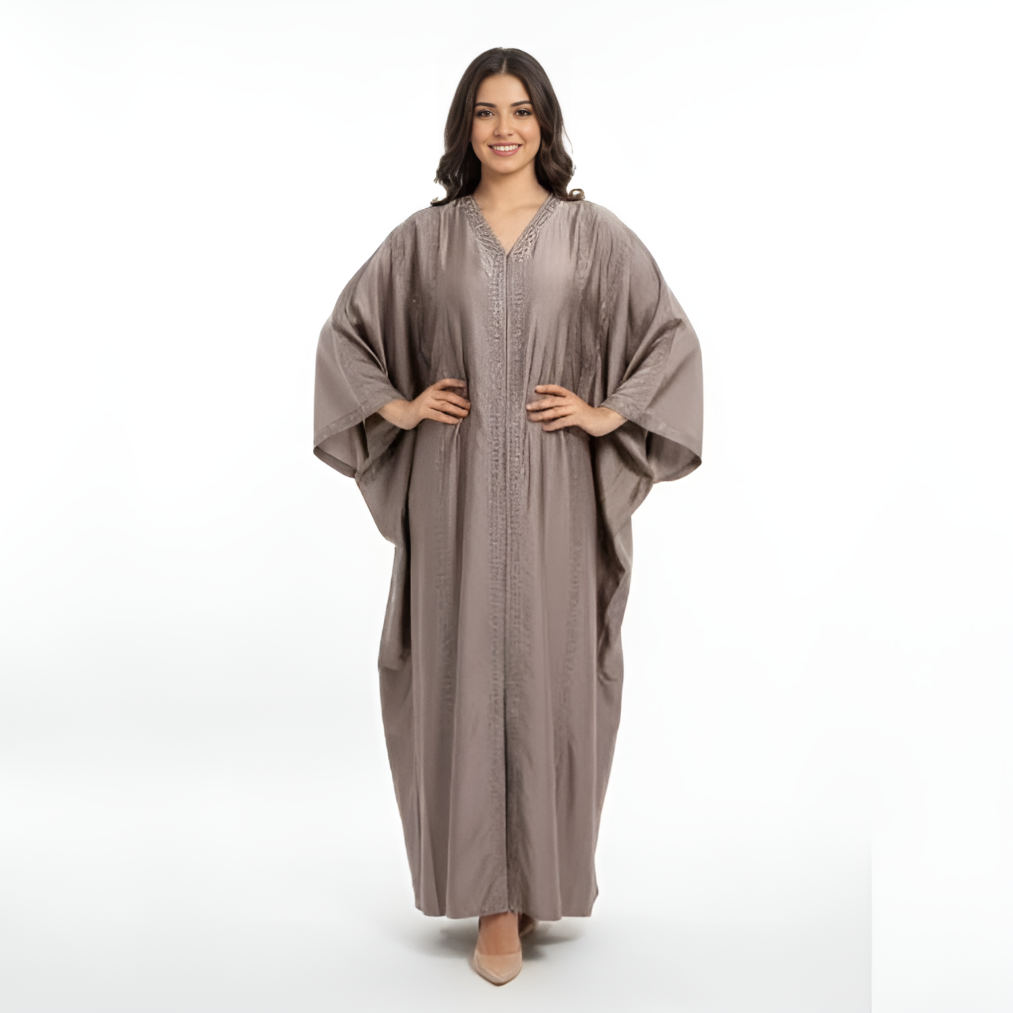 Abaya Papillon Couleur Satiné