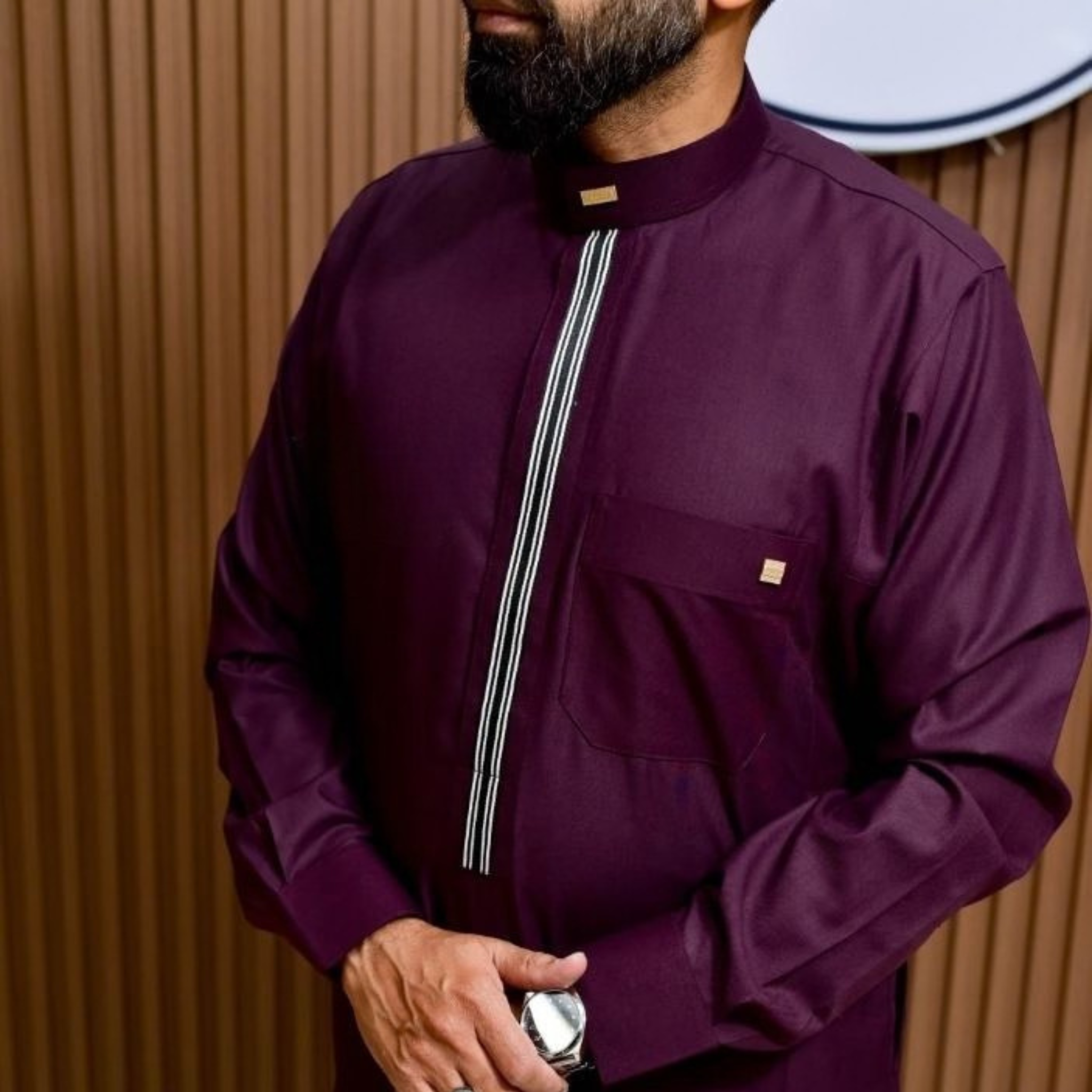 Qamis Couleur Bordeaux Royal