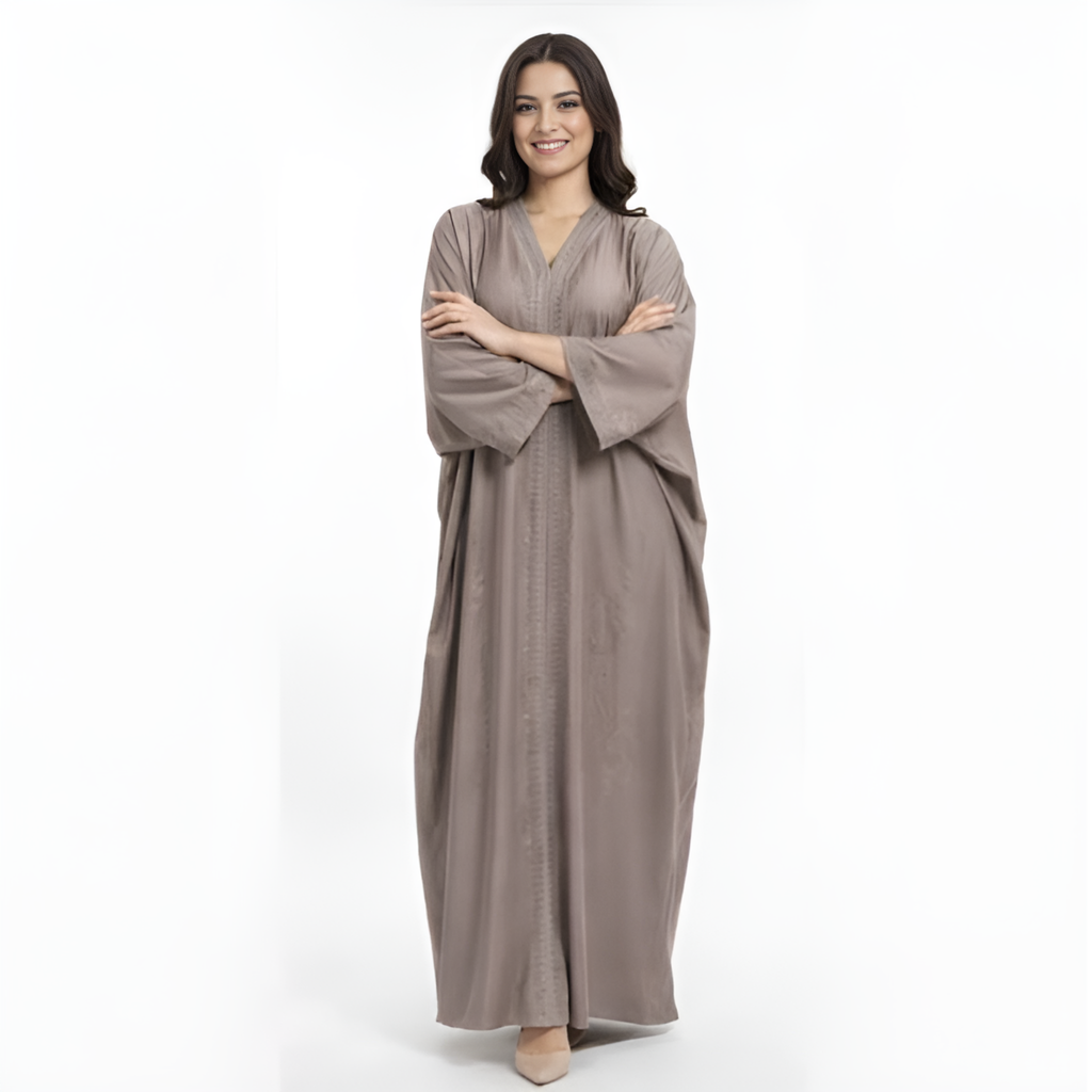 Abaya Papillon Couleur Satiné