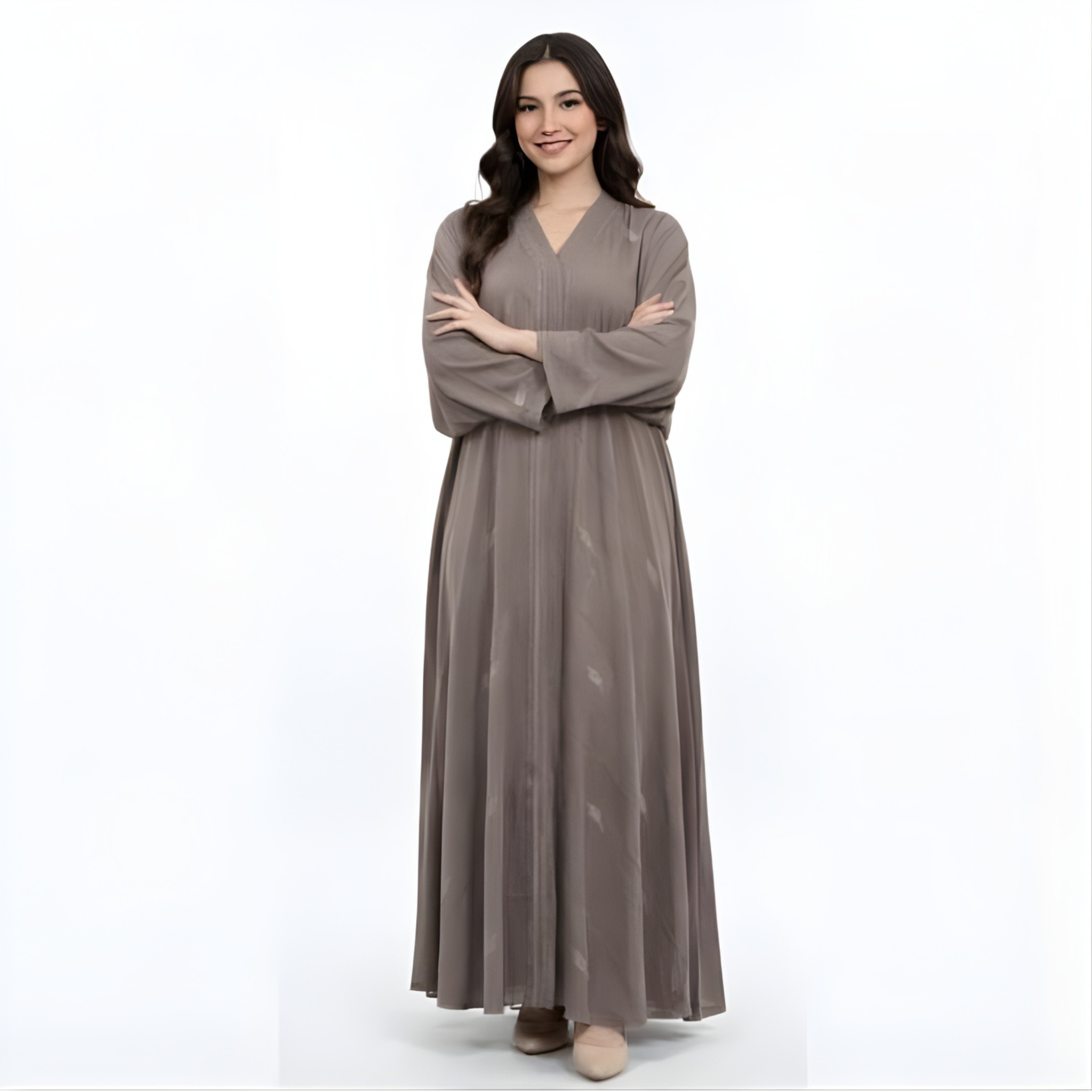 Abaya Etoile couleur Taupe
