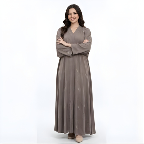 Abaya Etoile couleur Taupe