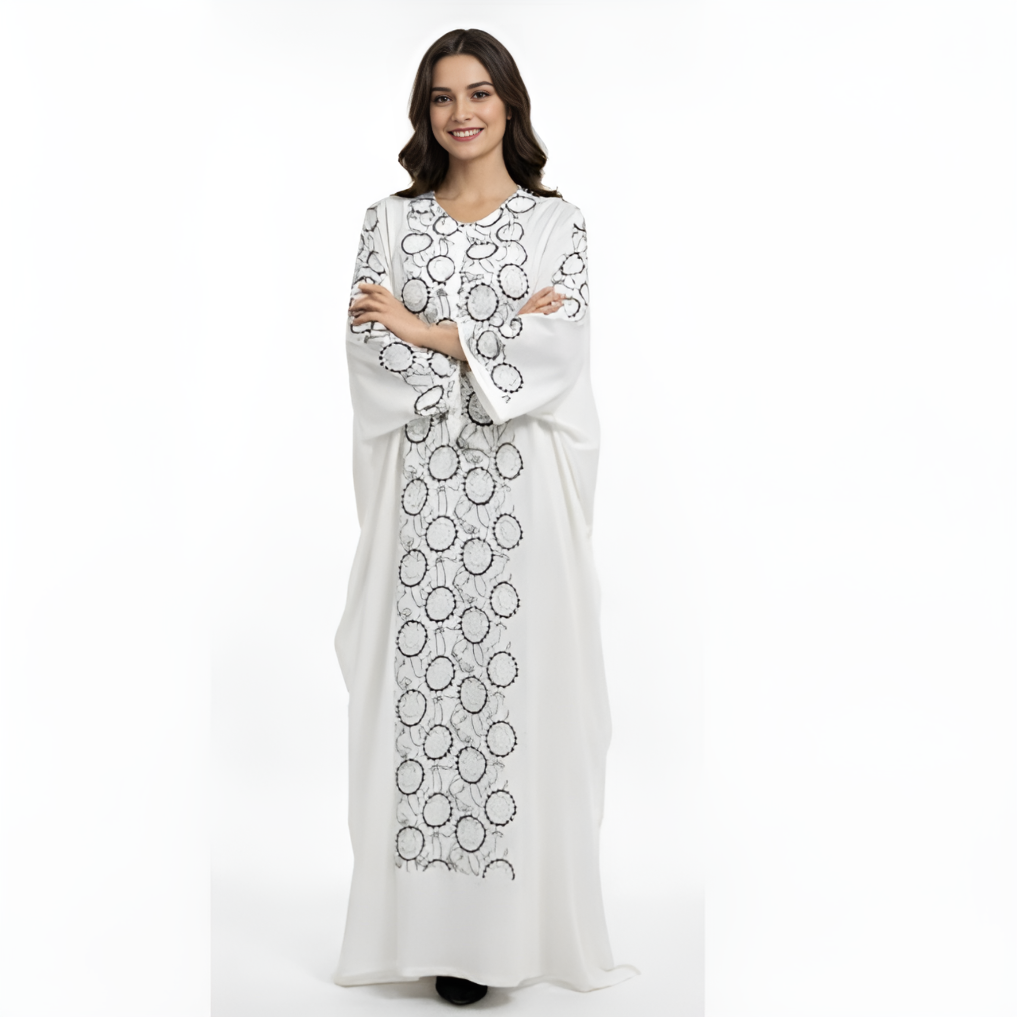 Abaya Lumière Couleur Blanc Perle