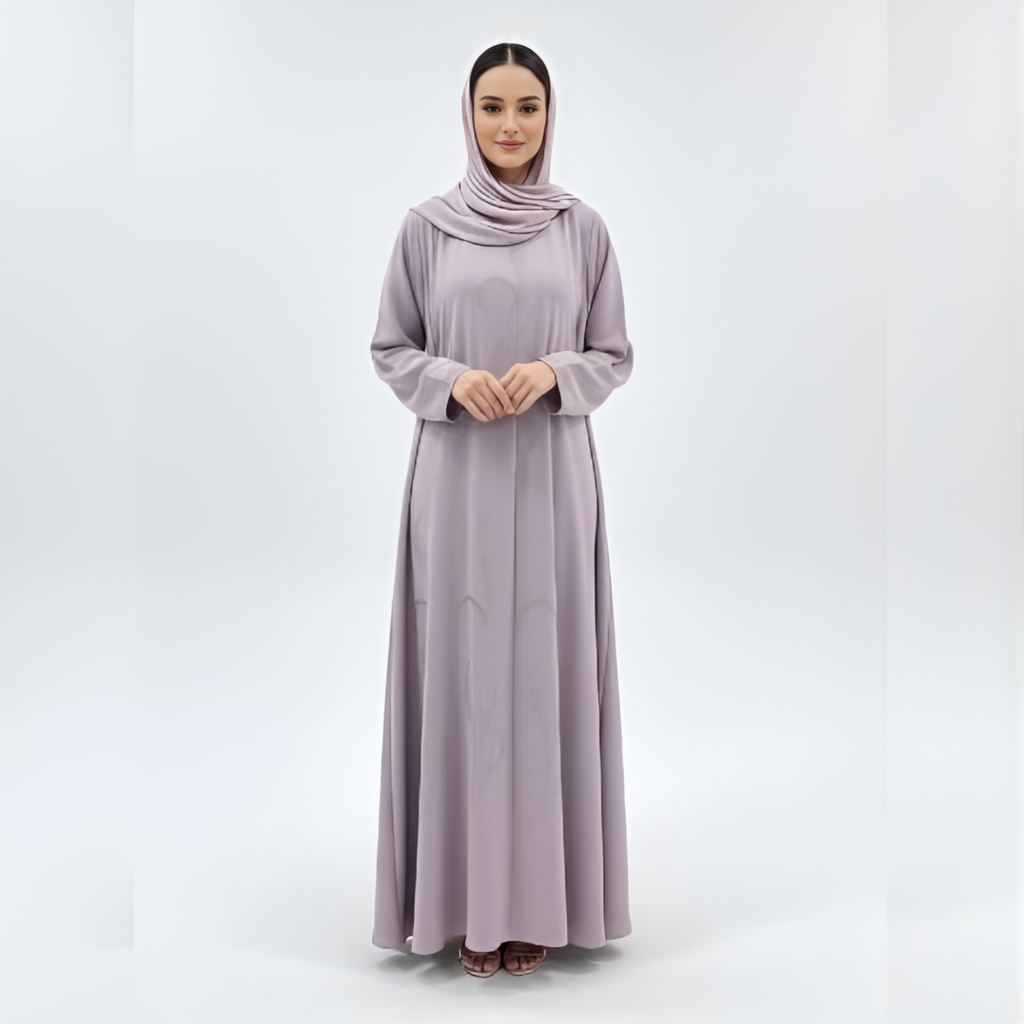Abaya Lilas Poudré + Voile
