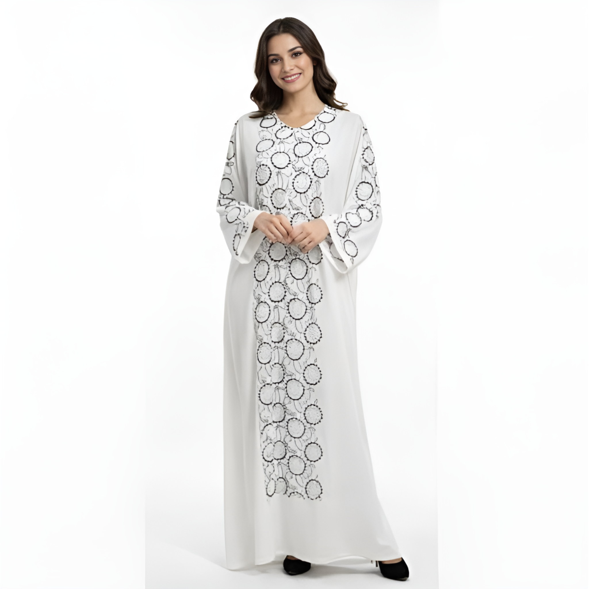 Abaya Lumière Couleur Blanc Perle