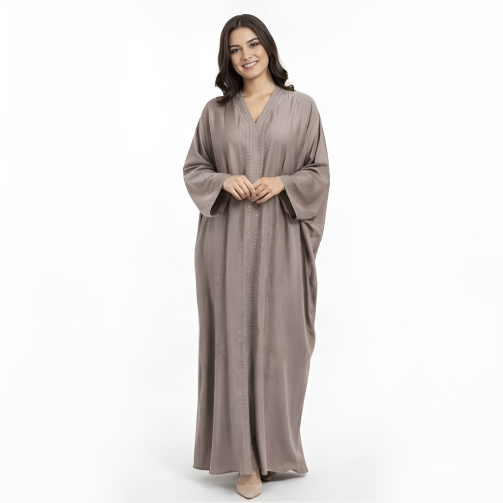 Abaya Papillon Couleur Satiné