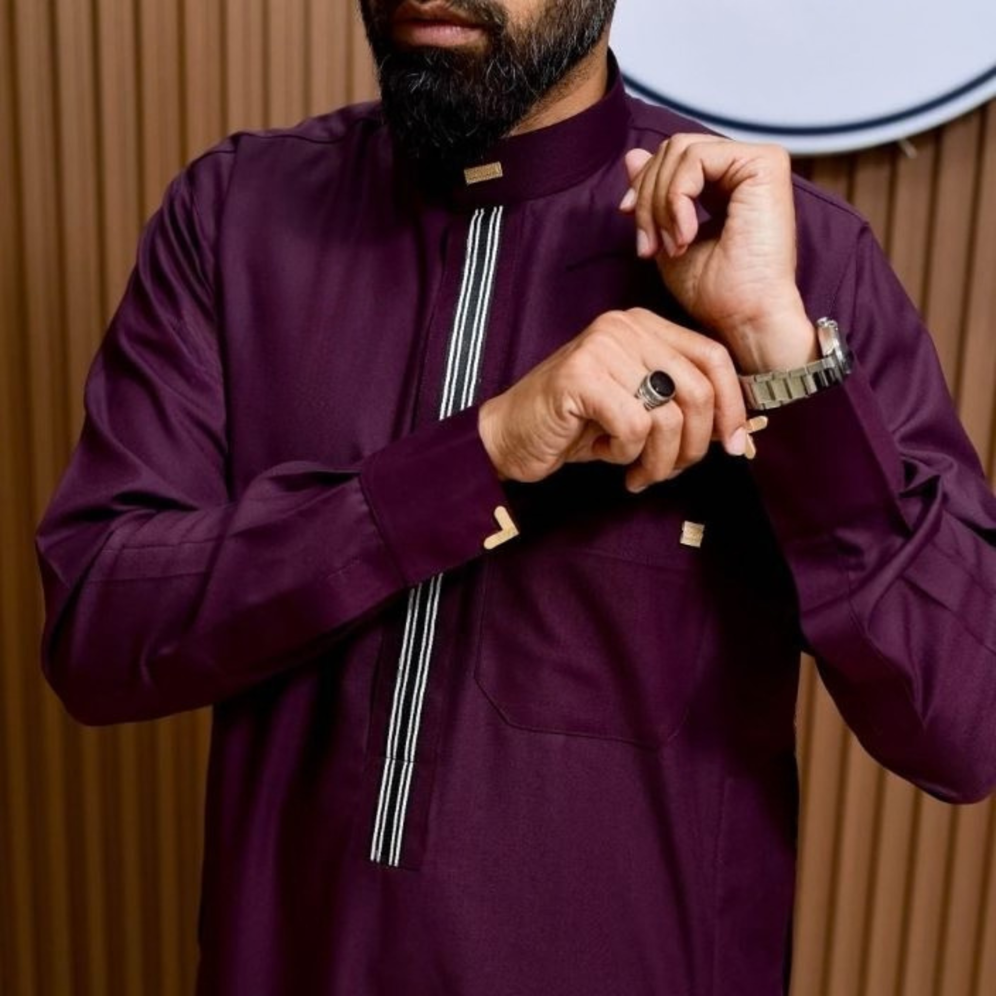 Qamis Couleur Bordeaux Royal